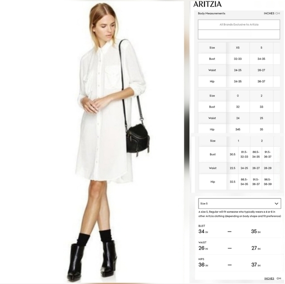 🇨🇦 Aritzia Wilfred Free White Button Shirt Dress - Picture 4 of 16